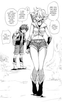 Hunter Onee-san to Minarai Shounen (Oneshota) 4-koma